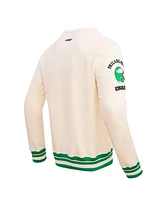 Men's Pro Standard Cream Philadelphia Eagles Retro Classics Fleece Pullover Sweatshirt