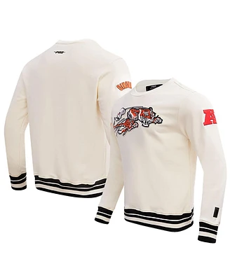 Men's Pro Standard Cream Cincinnati Bengals Retro Classics Fleece Pullover Sweatshirt