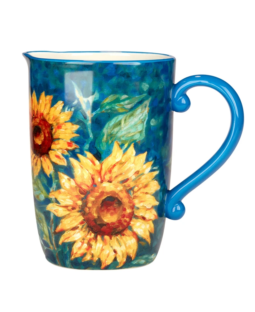 Certified International Golden Sunflowers Pitcher