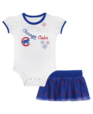 Baby Boys and Girls Chicago Cubs Sweet Bodysuit Skirt Set