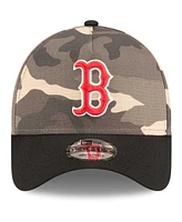 Men's New Era Boston Red Sox Camo Crown A-Frame 9FORTY Adjustable Hat