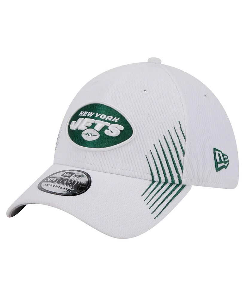 Men's New Era White York Jets Active 39THIRTY Flex Hat