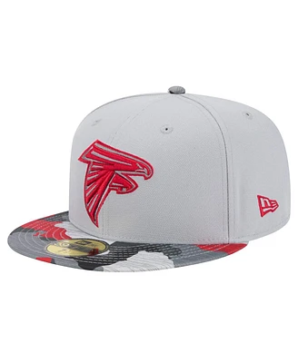 Men's New Era Gray Atlanta Falcons Active Camo 59FIFTY Fitted Hat