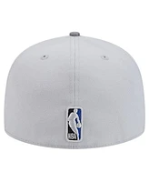 Men's New Era Gray Philadelphia 76ers Active Color Camo Visor 59FIFTY Fitted Hat