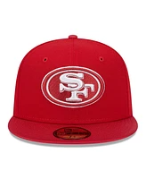 Men's New Era Scarlet San Francisco 49ers Active Ballistic 59FIFTY Fitted Hat