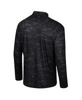 Men's Colosseum Black Army Knights Carson Raglan Quarter-Zip Jacket