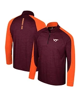 Men's Colosseum Maroon Virginia Tech Hokies Langmore Raglan Quarter-Zip Top