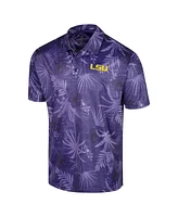 Men's Colosseum Purple Lsu Tigers Big and Tall Palms Polo Shirt