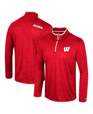 Men's Colosseum Red Wisconsin Badgers Wright Quarter-Zip Windshirt