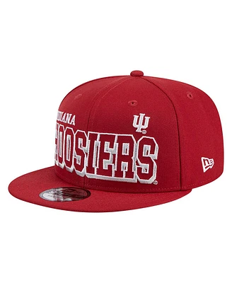 Men's New Era Crimson Indiana Hoosiers Game Day 9FIFTY Snapback Hat