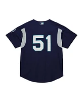 Men's Mitchell & Ness Ichiro Suzuki Navy Distressed Seattle Mariners Cooperstown Collection Batting Practice Jersey