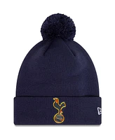 Men's New Era Navy Tottenham Hotspur Iridescent Cuffed Knit Hat with Pom