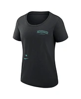 Women's Nike Black Arizona Diamondbacks Authentic Collection Performance Scoop Neck T-shirt