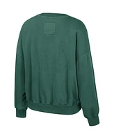 Women's Colosseum Green Michigan State Spartans Audrey Washed Pullover Sweatshirt