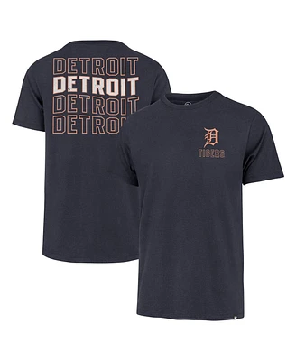 Men's '47 Brand Navy Distressed Detroit Tigers Hang Back Franklin T-shirt