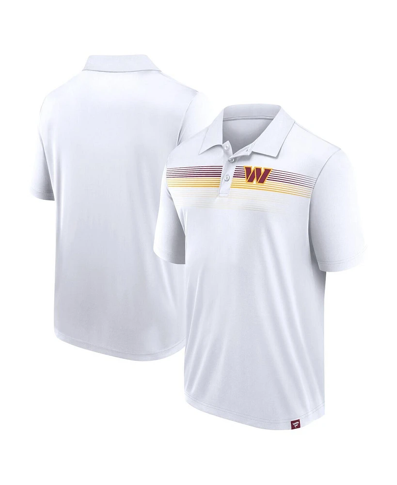 Men's Fanatics White Washington Commanders Victory For Us Interlock Polo Shirt