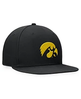 Men's Top of the World Black Iowa Hawkeyes Fitted Hat