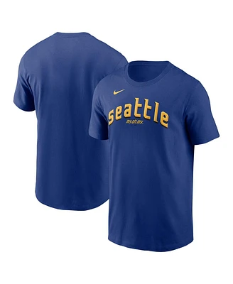 Men's Nike Royal Seattle Mariners City Connect Wordmark T-shirt