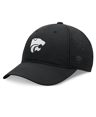Men's Top of the World Black Kansas State Wildcats Liquesce Trucker Adjustable Hat