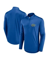 Men's Fanatics Royal Florida Gators Quarterback Mock Neck Quarter-Zip Top