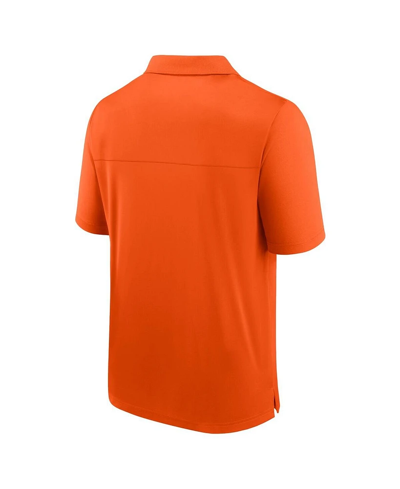 Men's Fanatics Orange Philadelphia Flyers Left Side Block Polo Shirt