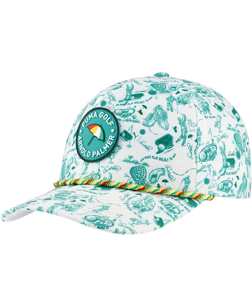 Men's Puma White Arnold Palmer Invitational Flexfit Tech Rope Adjustable Hat
