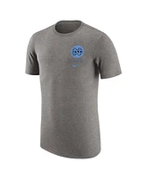 Men's Nike Heather Gray Distressed North Carolina Tar Heels Retro Tri-Blend T-shirt