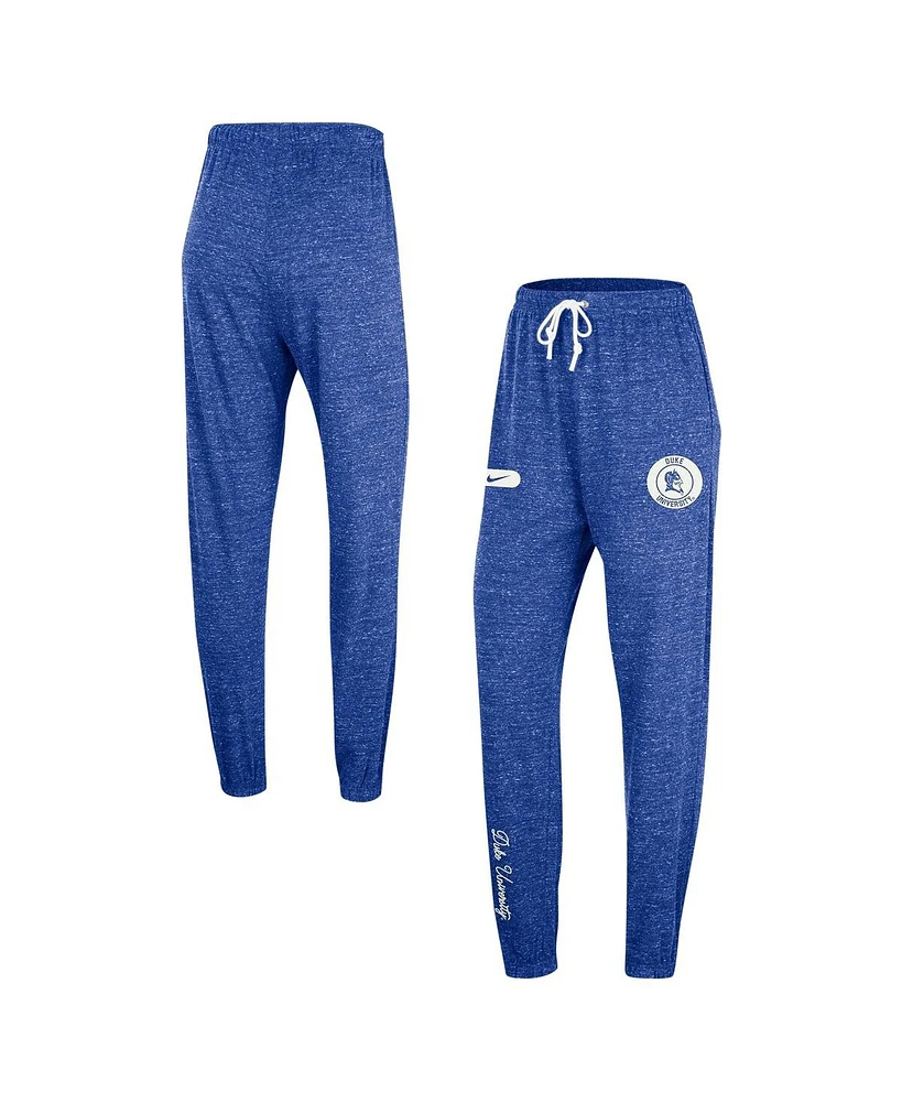 Women's Nike Royal Distressed Duke Blue Devils Gym Vintage-Like Multi-Hit Jogger Pants