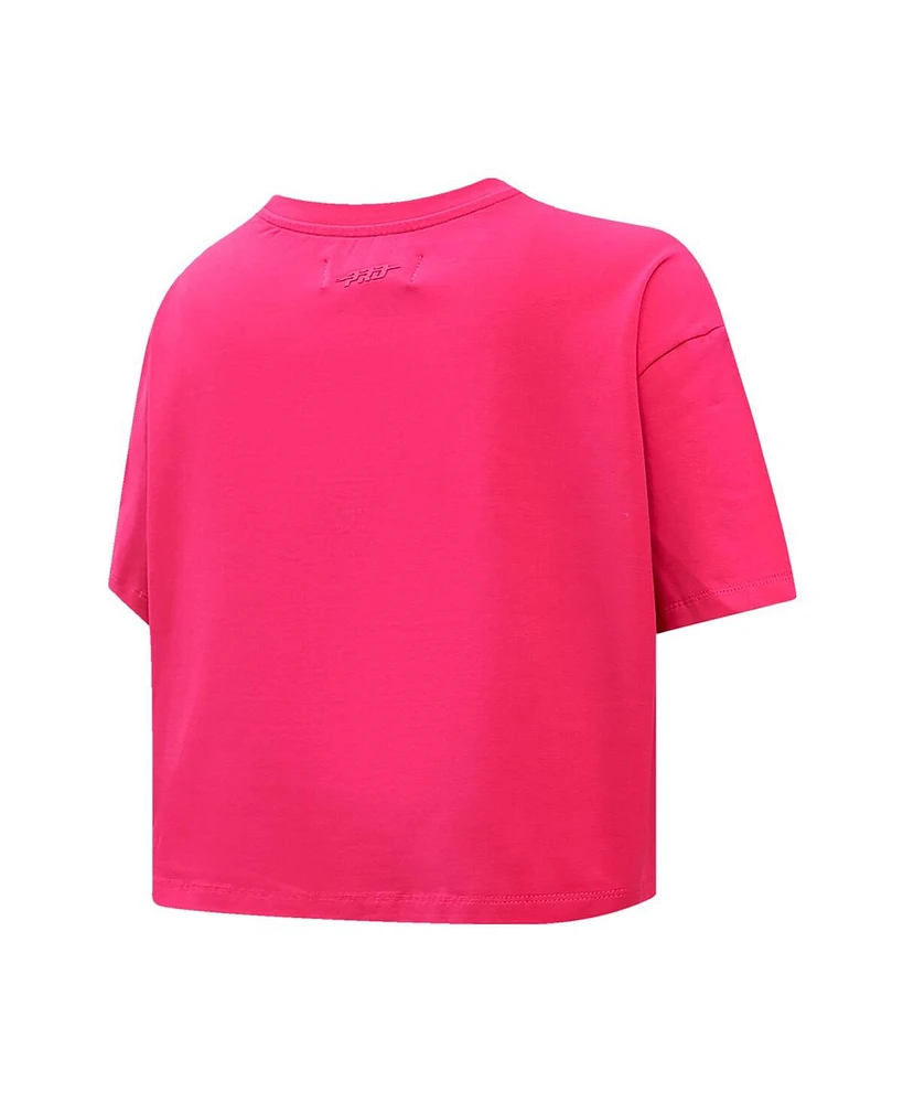 Women's Pro Standard Pink San Francisco Giants Triple Pink Boxy Cropped T-shirt