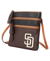 Women's Dooney & Bourke San Diego Padres Infield Triple Zip Crossbody Purse