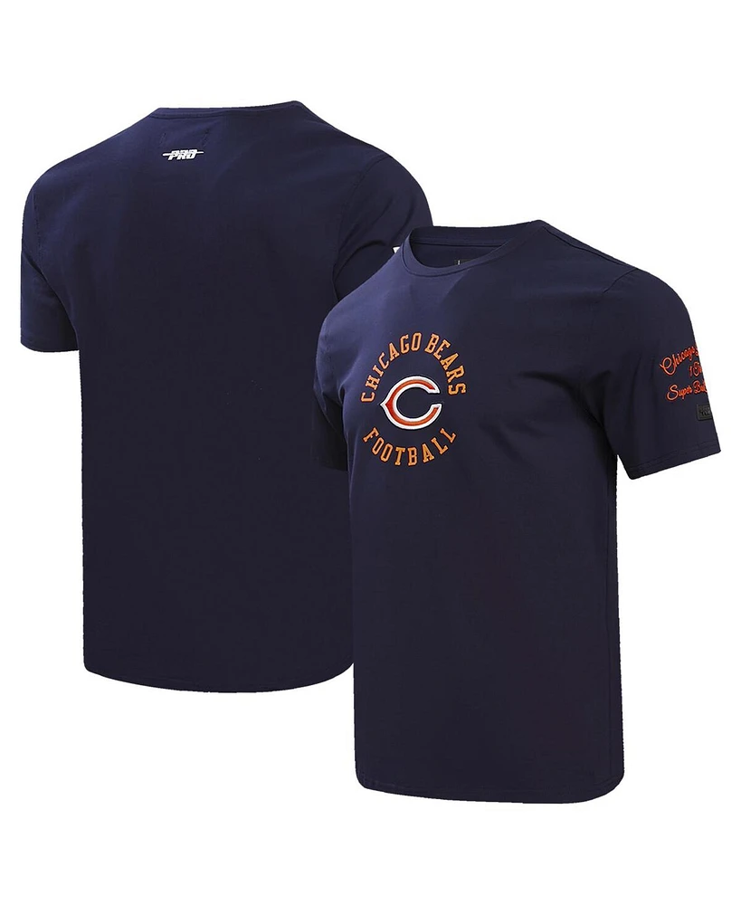 Men's Pro Standard Navy Chicago Bears Hybrid T-shirt