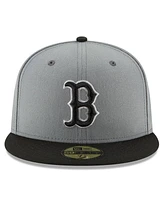 Men's New Era Gray, Black Boston Red Sox Two-Tone 59FIFTY Fitted Hat