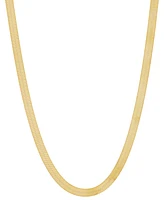 Italian Gold Polished Herringbone Link 18" Chain Necklace (4mm) in 10k Gold