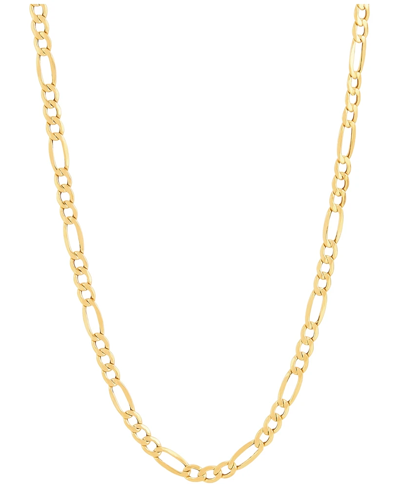 Italian Gold Polished Figaro Link 22" Chain Necklace (3.9mm) in 10k Gold