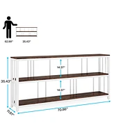 Tribesigns Long Console Sofa Table, 70.89 inches, 3 Tier, Industrial Large Behind Couch Table for Entryway Hallway Living Room Garage