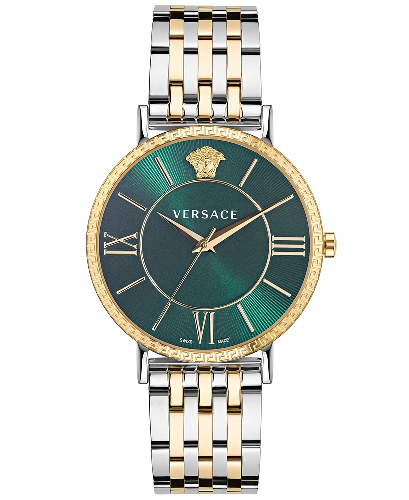 Versace Men's Swiss Two-Tone Stainless Steel Bracelet Watch 42mm