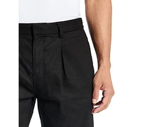 Kenneth Cole Men's Solid Pleated 8" Performance Shorts