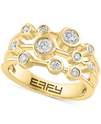 Effy Diamond Bezel Cluster Statement Ring (1/2 ct. t.w.) in 14k Gold