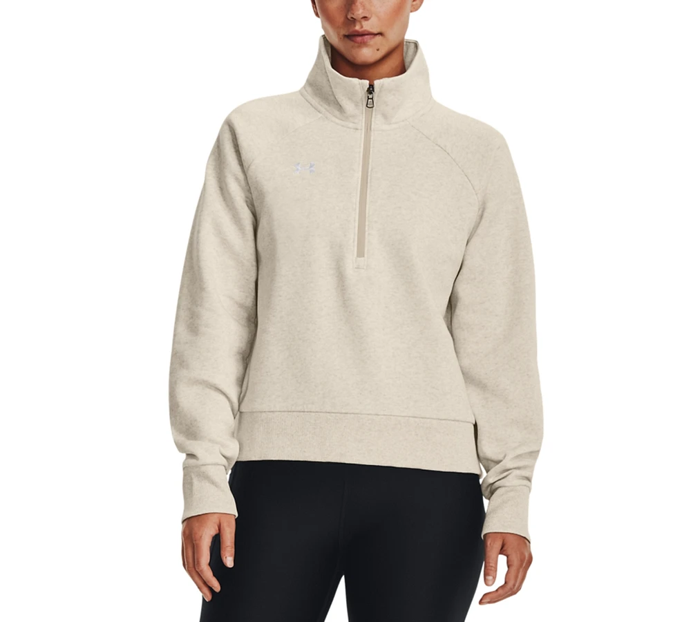 Under Armour Women's Rival Fleece Mock-Neck Half-Zip Sweatshirt