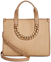 I.n.c. International Concepts Caitlinn Chain Medium Straw Tote, Created for Macy's