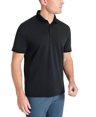 Kenneth Cole Men's Solid Button Placket Polo Shirt