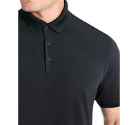 Kenneth Cole Men's Solid Button Placket Polo Shirt