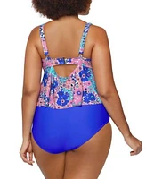 Raisins Curve Trendy Plus Topanga Underwire Bra Tankini Top Costa High Waisted Bikini Bottoms