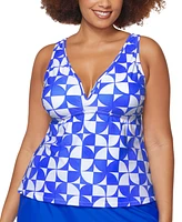 Raisins Curve Tanzania V-Neck Tankini Top