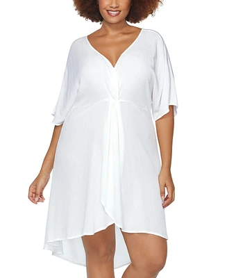 Raisins Curve Plus Size Paraiso Twist Cover Up Dress