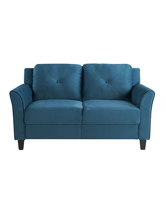 Lifestyle Solutions 56.3" W Polyester Harvard Loveseat with Curved Arms