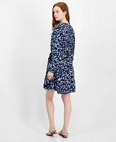 Tommy Hilfiger Women's Carnation Floral-Print Ruffled Dress