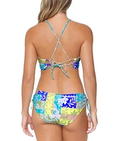 Raisins Juniors Shorebreak High Neck Bikini Top Luna Printed Side Tie Bikini Bottoms