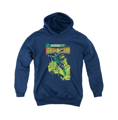 Green Lantern Boys Youth Vintage Cover Pull Over Hoodie / Hooded Sweatshirt