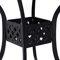 Simplie Fun 36" Black Cast Aluminum Outdoor Dining Table